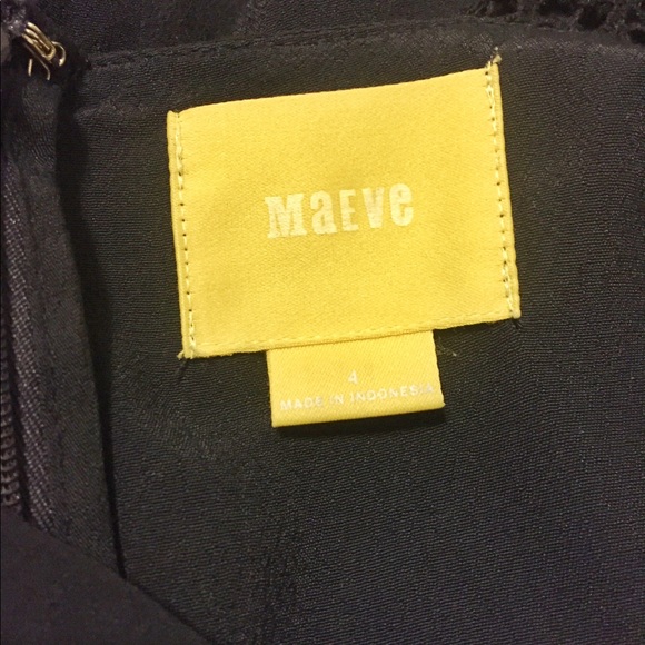 Maeve | Navy Lace Shoulder Tisana Dress | Size: 4 - Picture 7 of 8